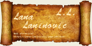 Lana Laninović vizit kartica